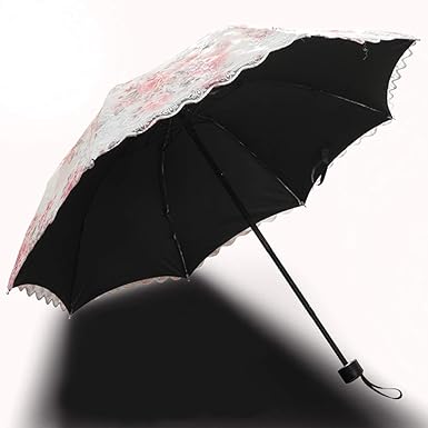 Lace parasol folding anti-ultraviolet parasol retro embroidery sun protection