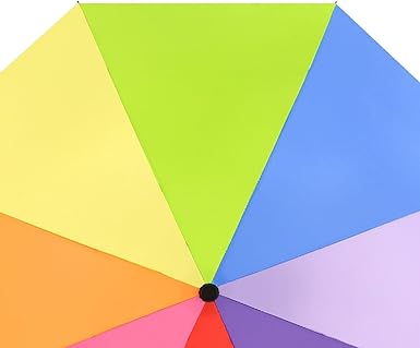 Rainbow Color Folding Umbrella – Auto Open/Close Compact Travel Umbrella for Sun & Rain, Stylish Windproof 3-Fold Umbrella