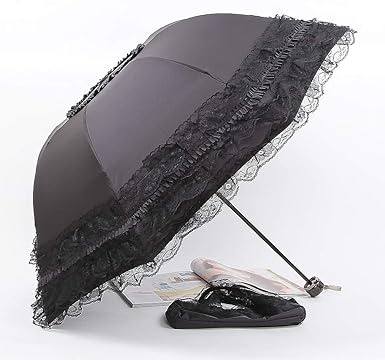 Travel umbrella folding anti-ultraviolet princess lace parasol sun umbrella for ladies and girls