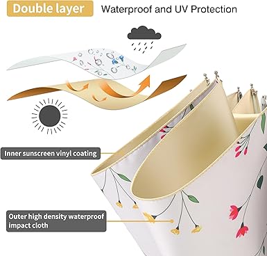 98cm Dual-Purpose Umbrella – Lightweight Folding Sun & Rain Umbrella with Yellow Cartoon Inner Layer, 330g Travel Compact Parasol