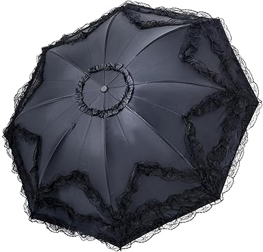 Lace Parasol Travel Sun Protection Umbrella Gothic Lolita Umbrella Anti-UV Sun Protection Retro Foldable Ladies Role Playing Shooting Props Party Decoration