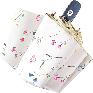 98cm Dual-Purpose Umbrella – Lightweight Folding Sun & Rain Umbrella with Yellow Cartoon Inner Layer, 330g Travel Compact Parasol